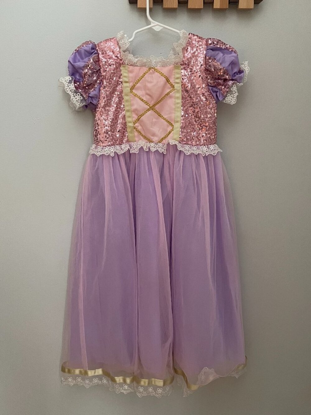 Rapunzel purple/pink dress + accessories